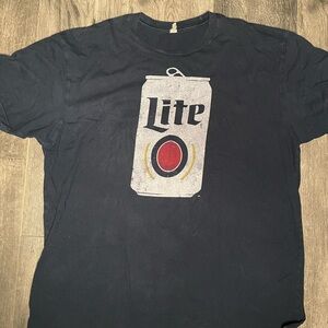 VINTAGE Miller Lite Black Graphic Tee